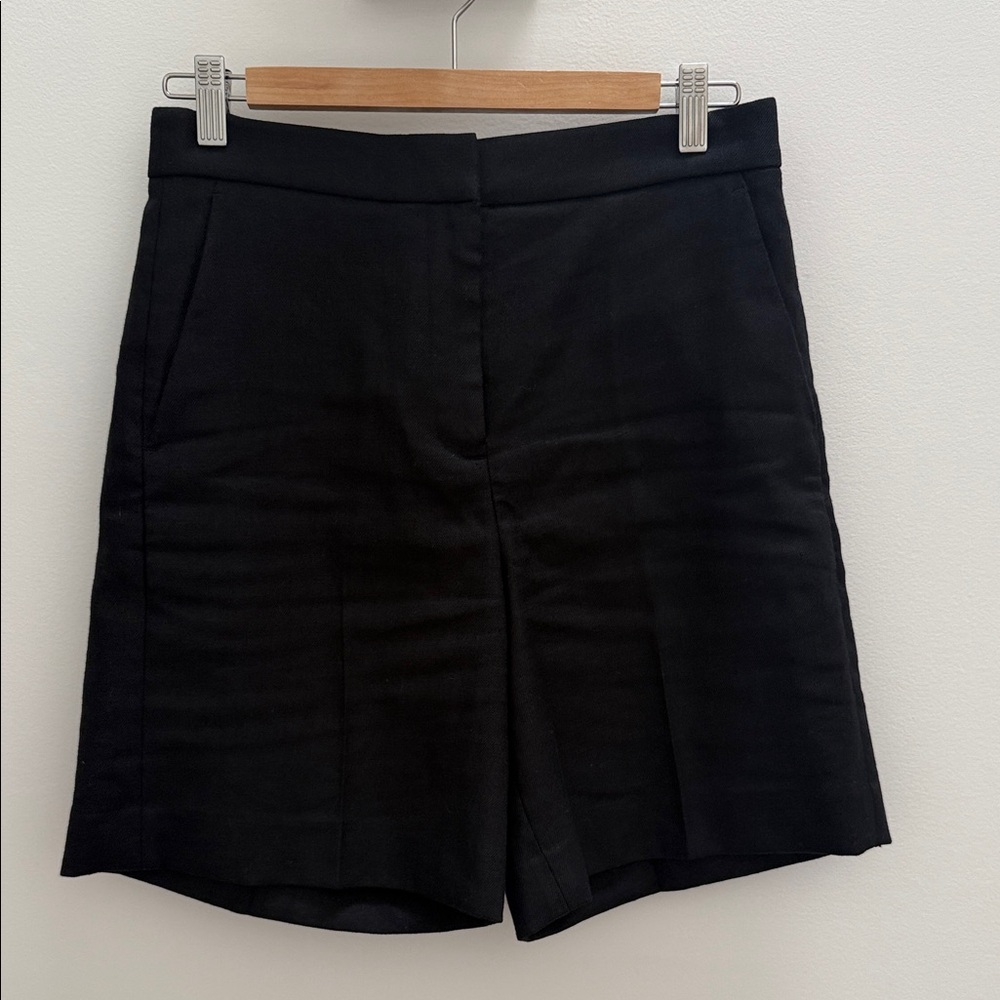 J. Crew Women's Black linen blend shorts 2